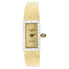Longines Golden Wing Watch Featuring Diamonds 14K Gold with Papers