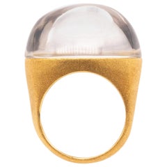 H. Stern Anello da cocktail in oro giallo 18Kt con 50,71 carati di quarzo chiaro
