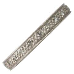 1950s 0.27 Carat Diamond and Platinum Full Eternity Ring 3