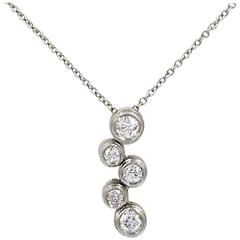 Tiffany & Co. Bubbles Collection Diamond & Platinum Pendant & Necklace