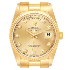 Rolex President Day-Date Orologio da uomo in oro giallo con diamanti 18238