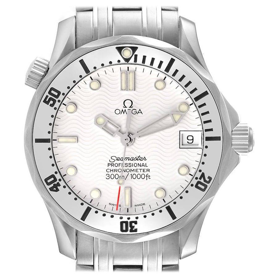 Omega Seamaster Midsize Steel White Dial Mens Watch 2552.20.00