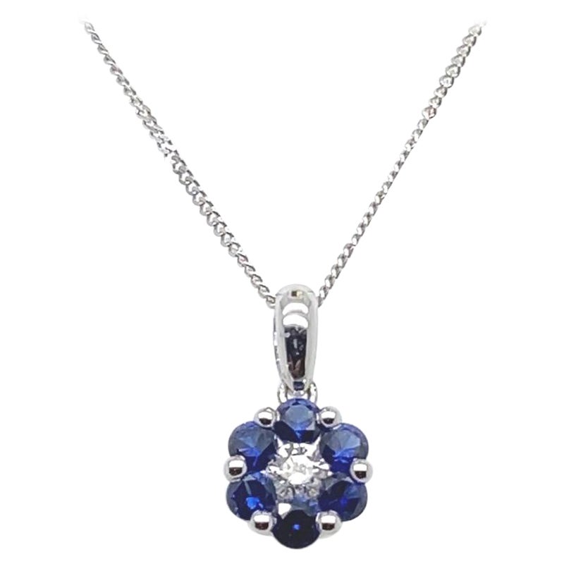 18K White Gold Sapphire & Diamond Charlotte Collection main image 0