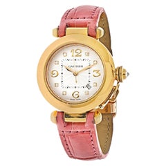 Cartier Pasha 18K Yellow Gold Diamond Round Dial Ladies Watch