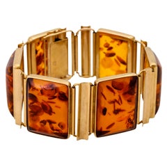 Bracelet, Esp. with 6 Amber Cab