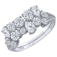 Harakh Colorless Diamond 2.00 Carat Cluster Ring in 18 Kt White Gold