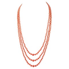 Coral, Multi-Strands Necklace