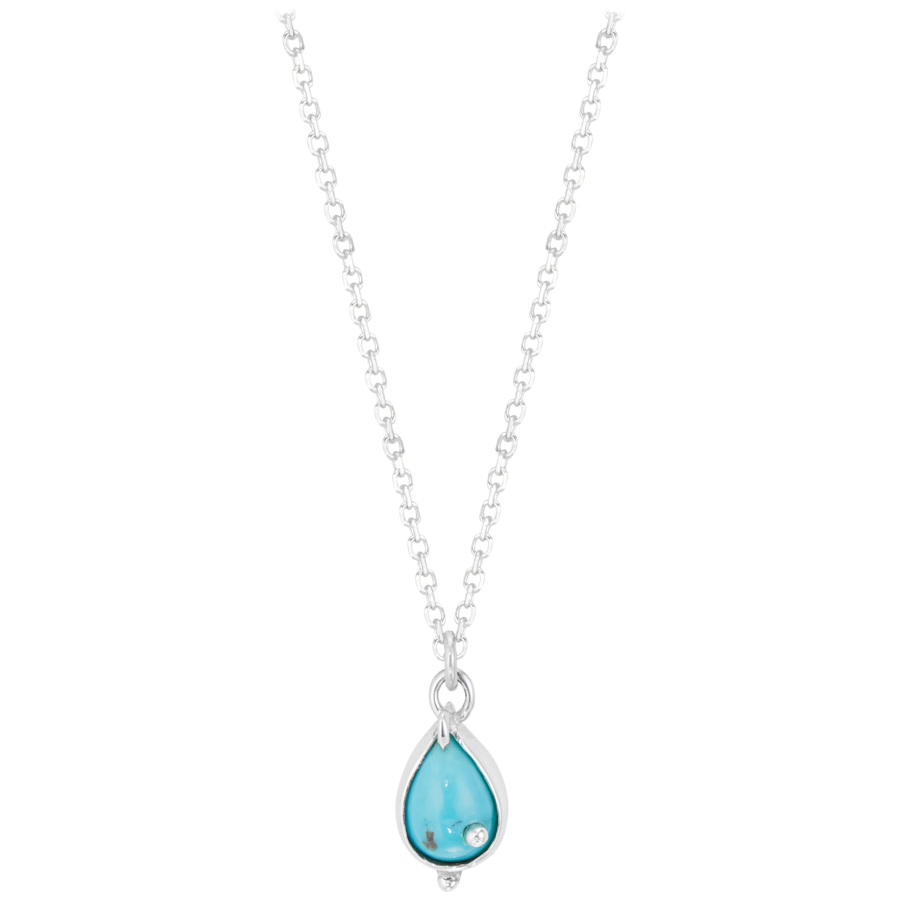 Turquoise Drop Necklace For Sale