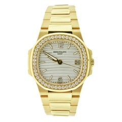 Patek Philippe 7010/1R-011 Nautilus Ladies Rose Gold Diamond Bezel Watch