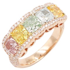 Emilio Jewelry Gia Certified Exotic Diamond Vivid Ring 