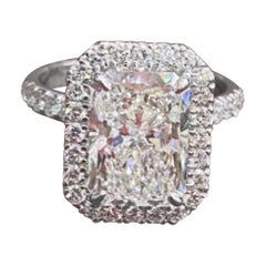 Superbe bague avec diamants taille radiant certifiés GIA Ct 2,00 sur anneau