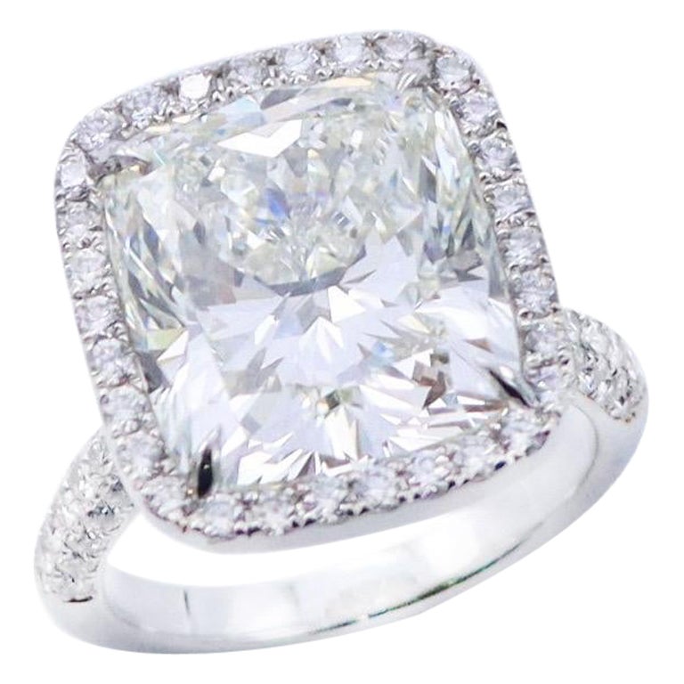 Emilio Jewelry GIA Certified 10.00 Carat Cushion Diamond Ring