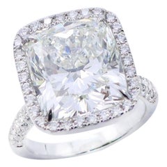 Emilio Jewelry, bague avec diamant coussin certifié GIA de 10,00 carats