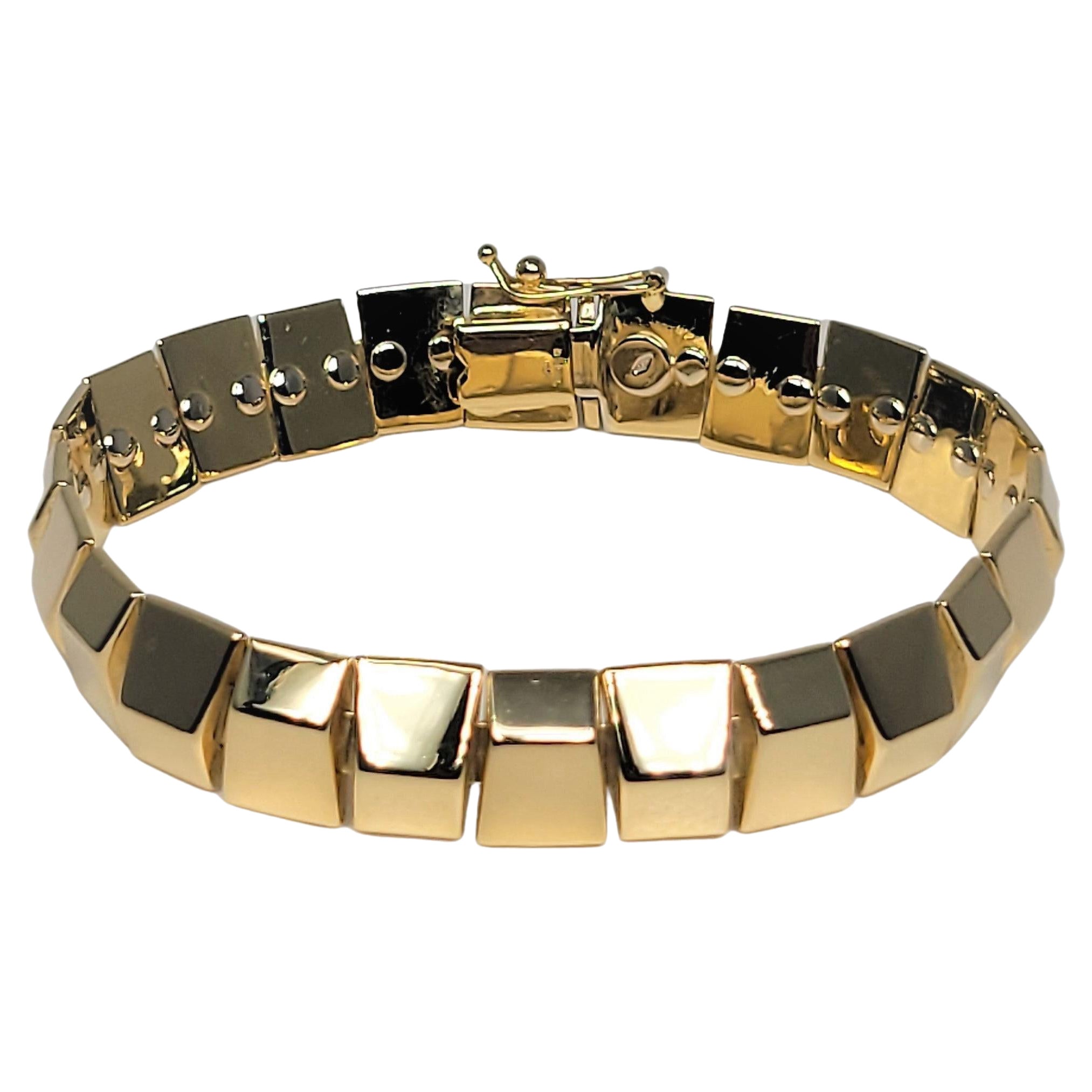 18 Karat Yellow Gold Flexible Link Bracelet