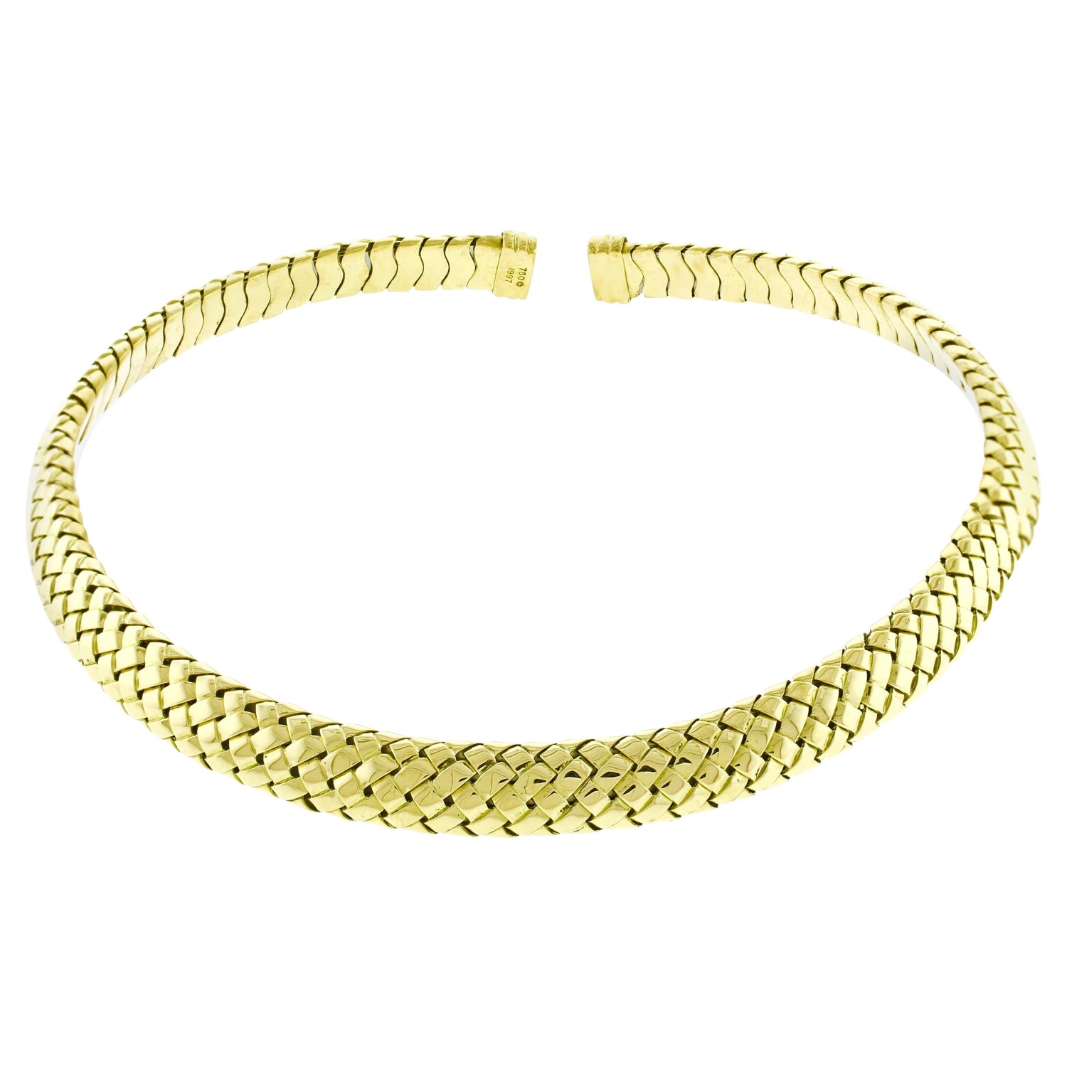 Estate Tiffany & Co. Graduated Somerset Mesh Necklace 18K Yellow Gold –  Skibell Fine Jewelry