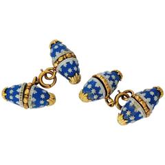 Wedgwood Pair of Antique Jasperware Gold Cufflinks