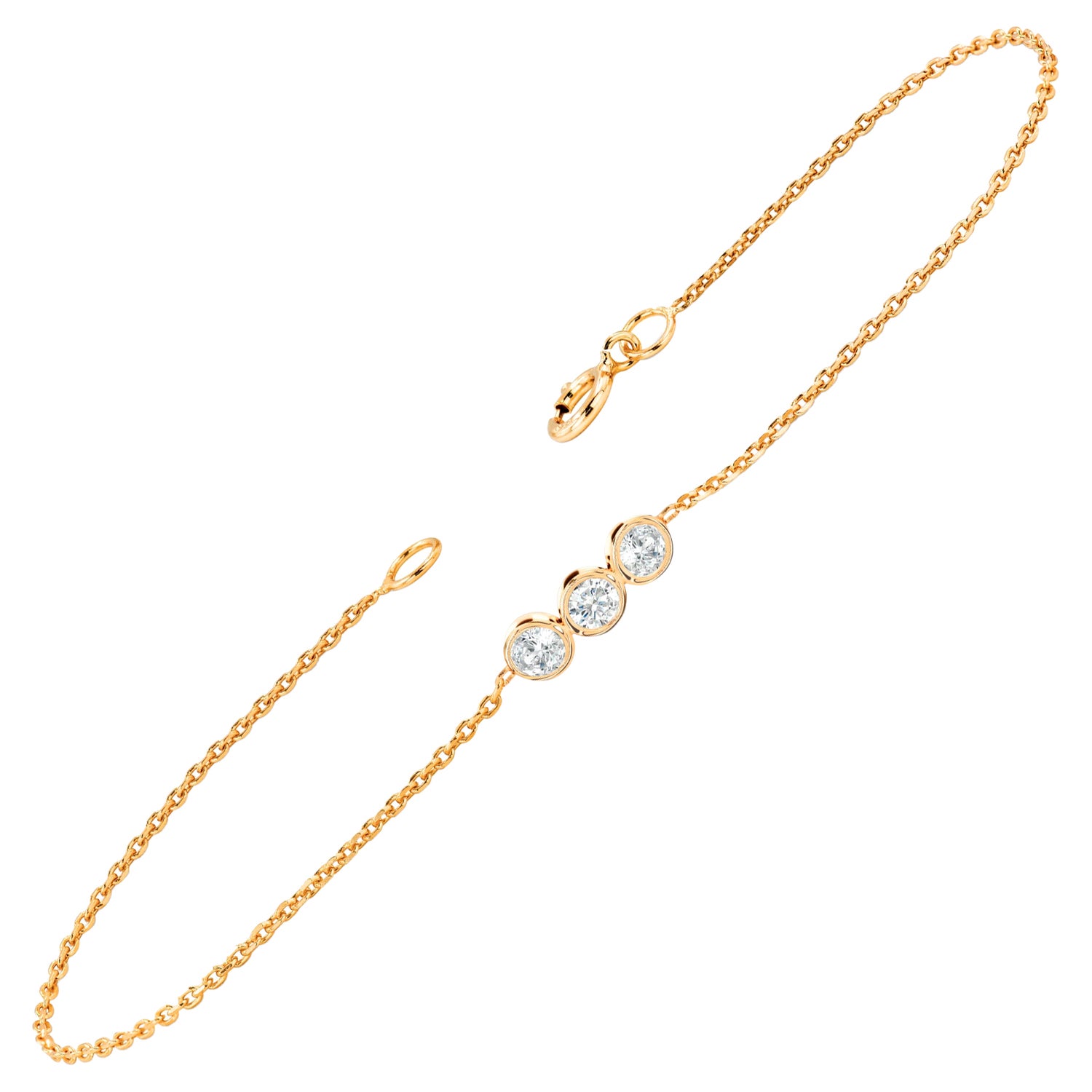 Idylle Blossom Charms Bracelet, 3 Golds And Diamonds - Categories
