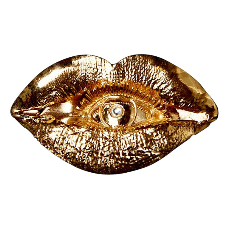 LookingLips Brooch/Lapel Pin For Sale at 1stDibs