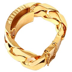 Kuban chain raised-ID bracelet