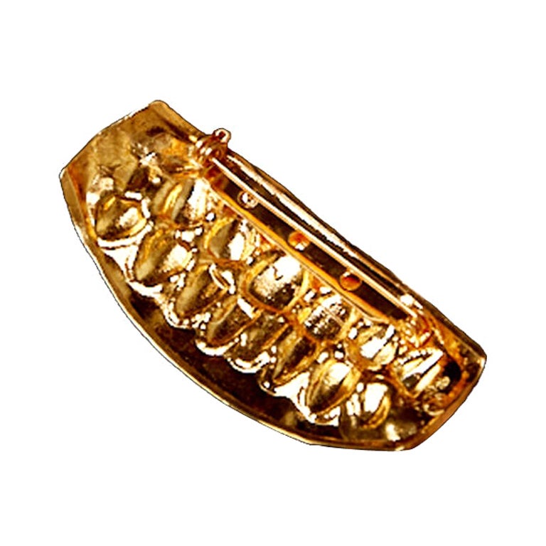 24k Gold Zähne Grillz Brosche