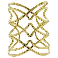 Impressive Ward Kelvin Gold Wide Cuff Bracelet