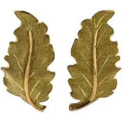 Mario Buccellati Gold Leaf Motif Earrings