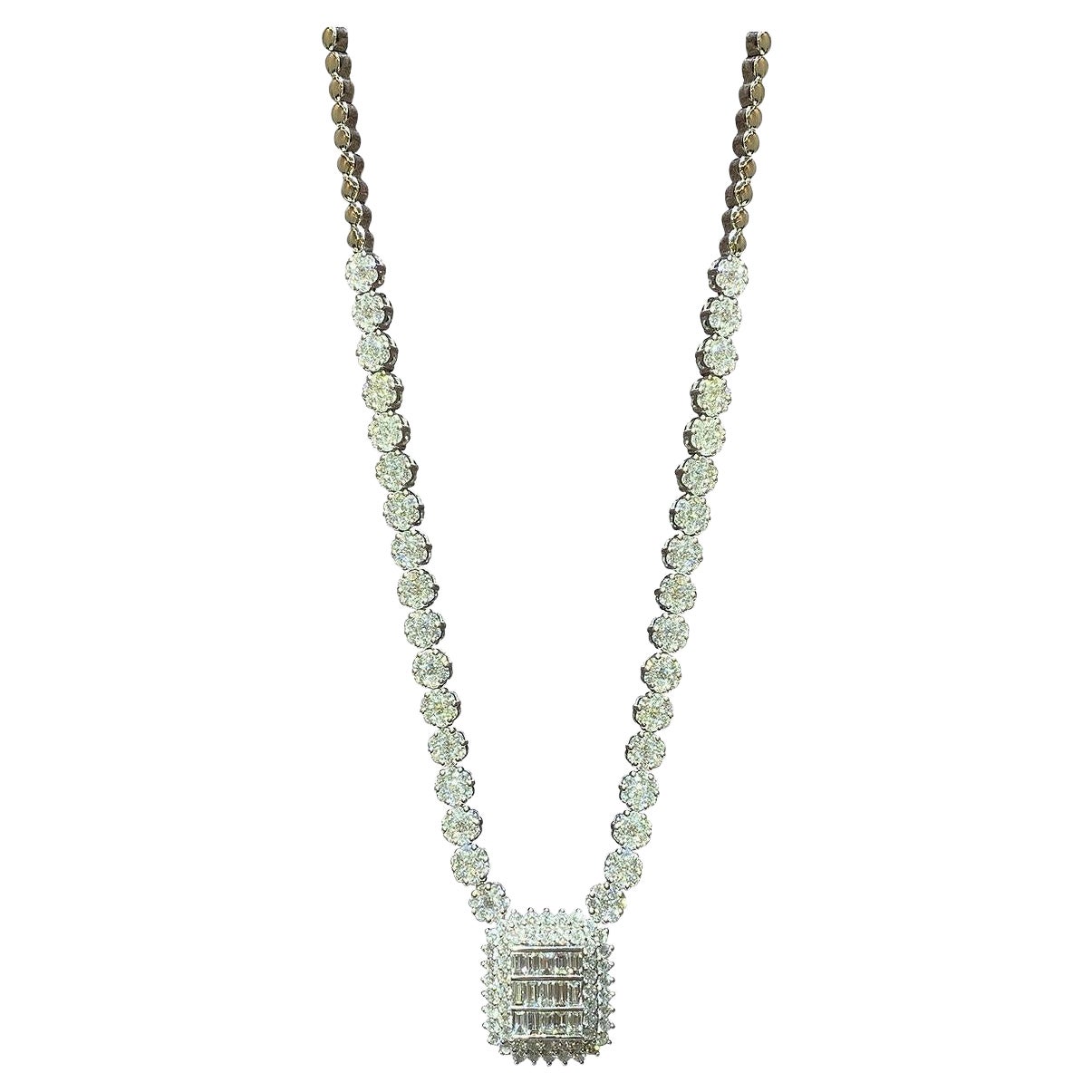 Stunning Diamond White Gold 18K Necklace for Her