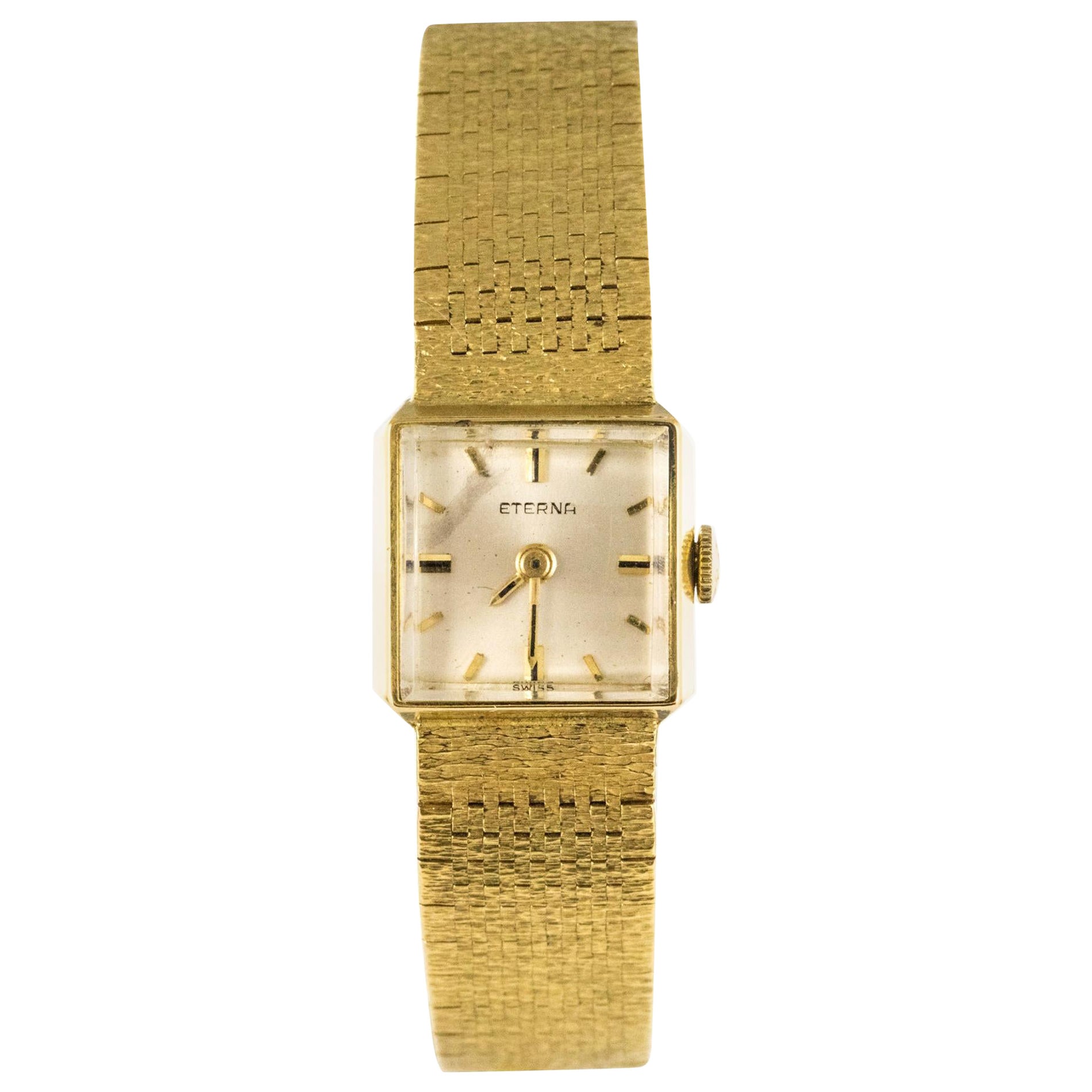 1960s Eterna Retro 18 Karat Yellow Gold Women's Watch