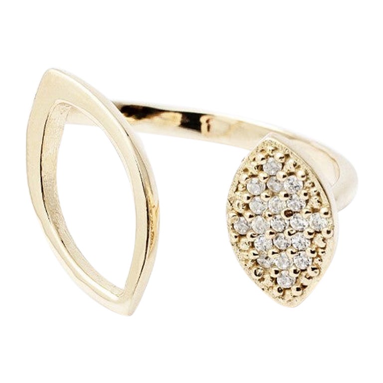 Giselle Collection Iris 18kt Yellow Gold Ring with Diamonds For Sale
