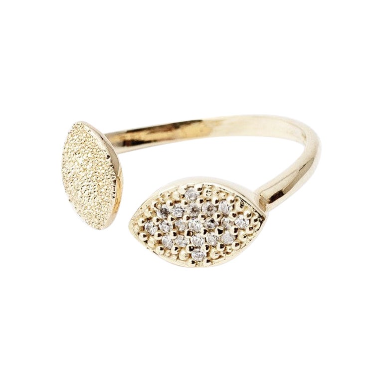 Giselle Collection Lilla' Ring aus 18 Karat Gelbgold mit Diamanten