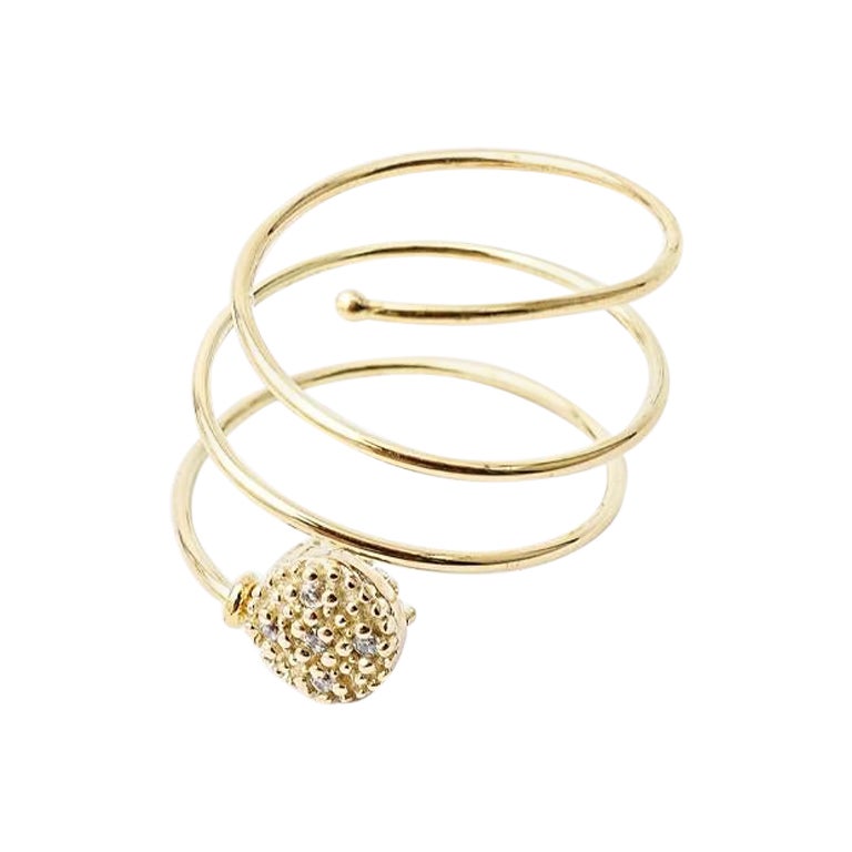 Giselle Kollektion Sirius Ring aus 18 Karat Gelbgold mit Diamanten
