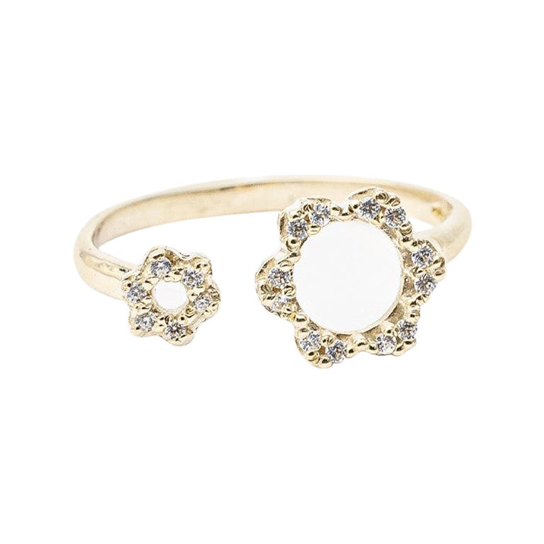 Giselle Collection Speranza 18kt Yellow Gold Ring with Diamonds For Sale