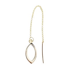 Giselle Collection Olivo Single Pendant Earring in 18kt Yellow Gold