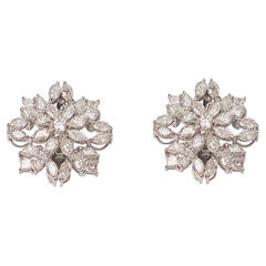 7.78 Cts Marquise Diamond Stud Earrings in 18K Gold