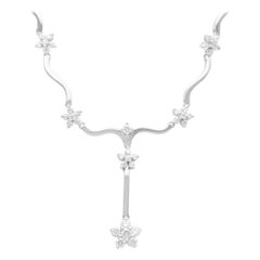 Collier vintage en or blanc et diamants de 1,30 carat