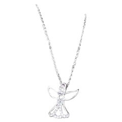 18k Diamond Angel Wing Necklace Guardian Angel Necklace