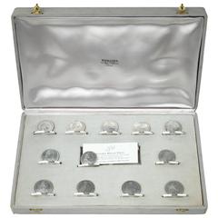 Vintage Hermes Silver Menu Place Card Holders