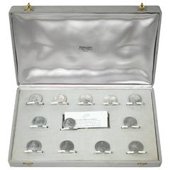 Vintage Hermes Silver Menu Place Card Holders