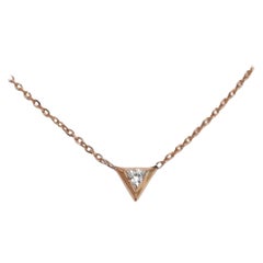 18k Gold Diamond Solitaire Necklace Layering Necklace Bridesmaid Gift