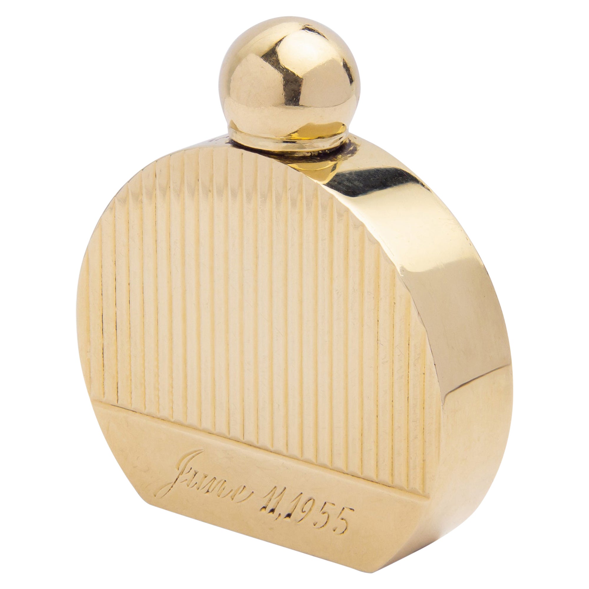 14 Karat Yellow Gold Miniature Perfume Bottle For Sale at 1stDibs