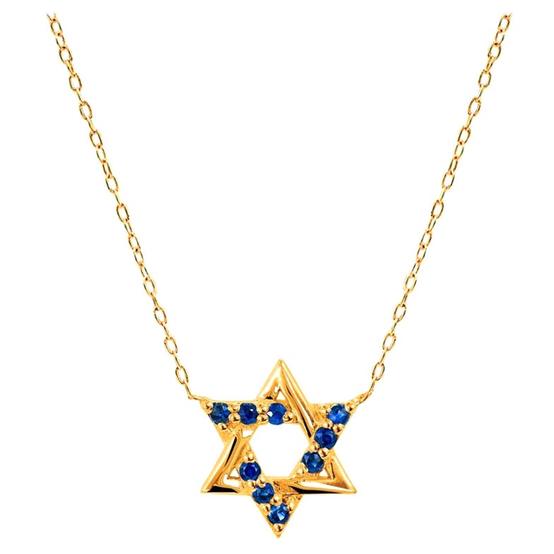 14k Yellow Gold Woven Jewish Star of David Pendant – JEWishly