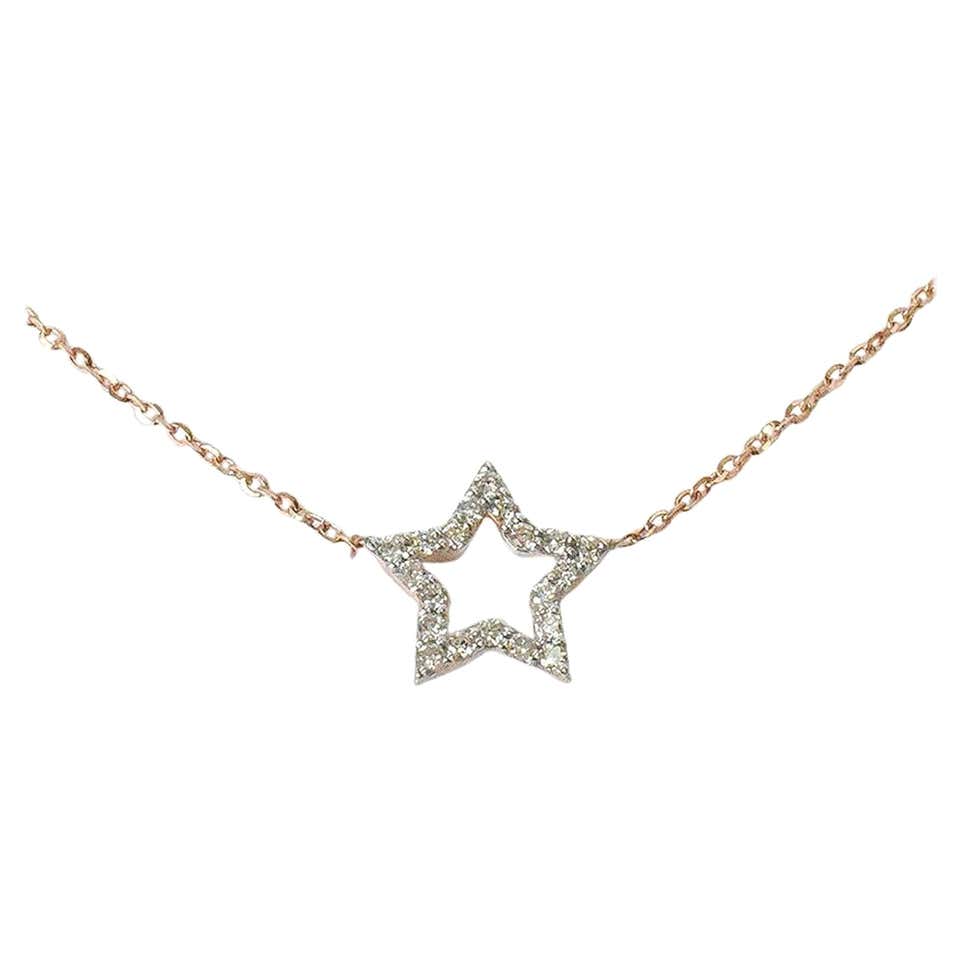Diamond Star Necklace For Sale at 1stDibs