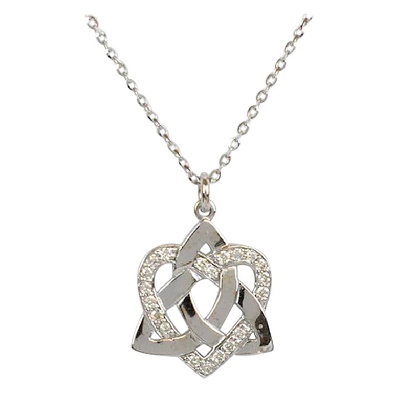 Collier Celtic Knot Irish Jewelry en or 14 carats en vente