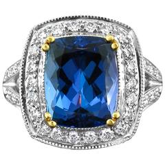 Richard Krementz Tansanit Diamant Gold Platin Ring