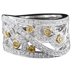 $9500 / New / Jye’s Designer 1.03 Ct Diamond Ring / 18K White Gold / Super Fancy