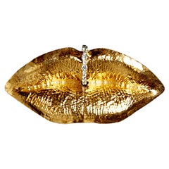 Lips Bejeweled Cuff Weißgold 'Rhodium Plated'