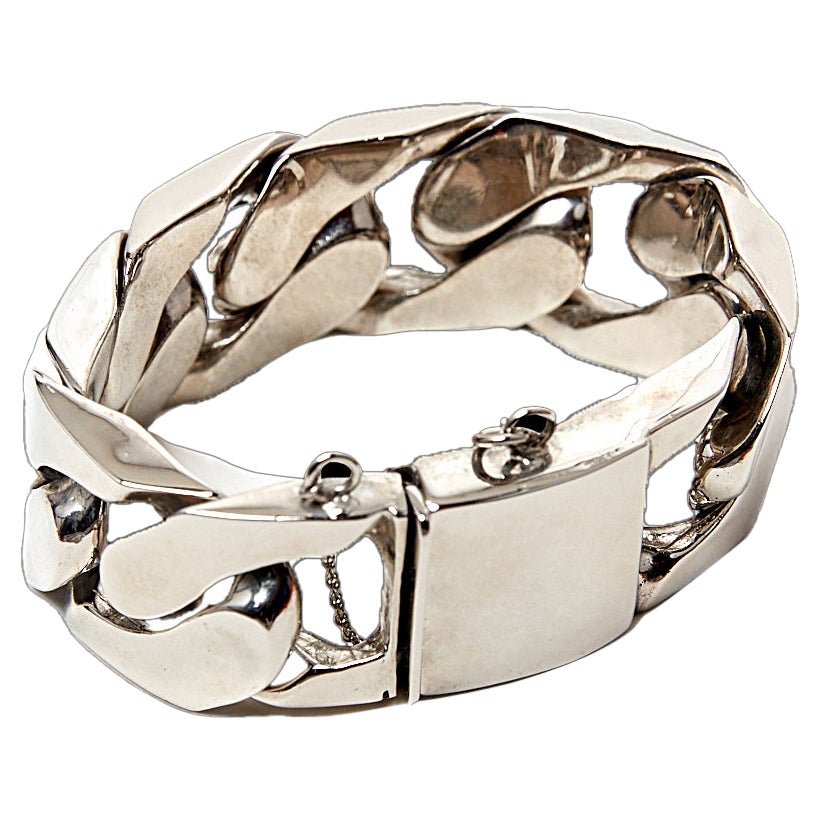 Kuban Chain Bracelet 'White Gold' For Sale