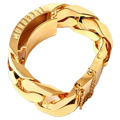Bracelet à chaîne Kuban en or blanc « RaisedID »