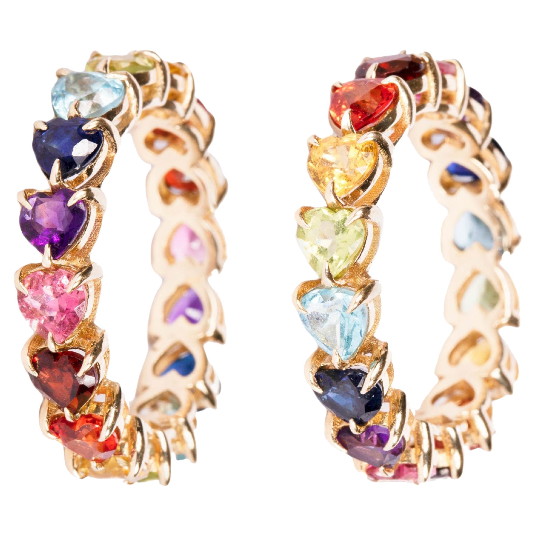 Anello Arcobaleno in oro 14k