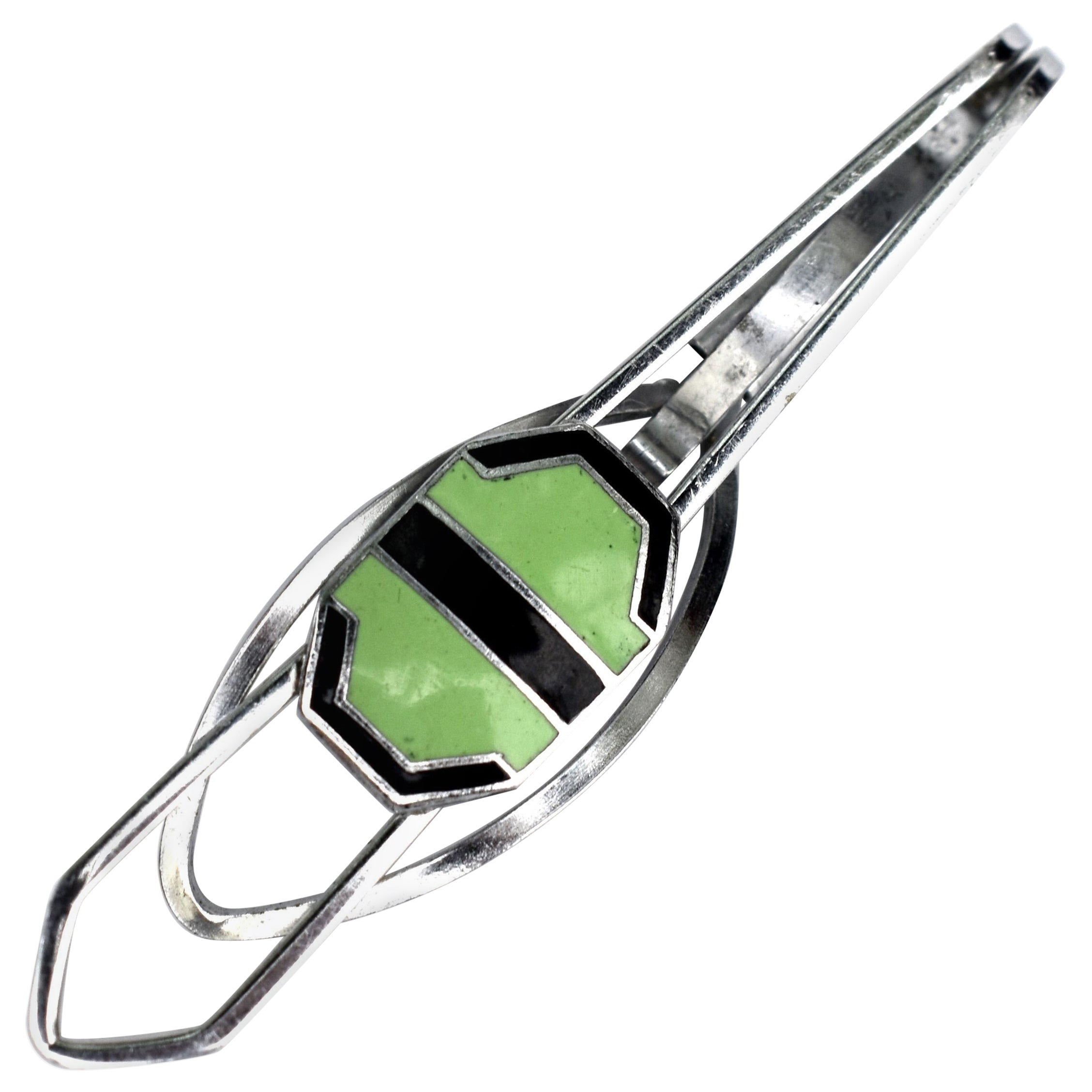 Art Deco Original Enamel Gentleman's Tie Pin, English, c1930